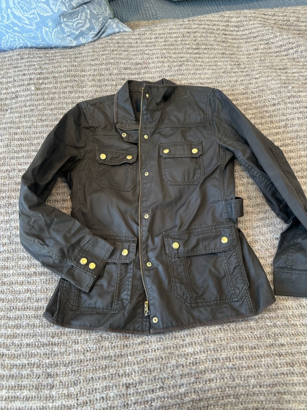 J Crew Medium Utility Field Jacket - Dark Brown Green - Picture 9 of 9